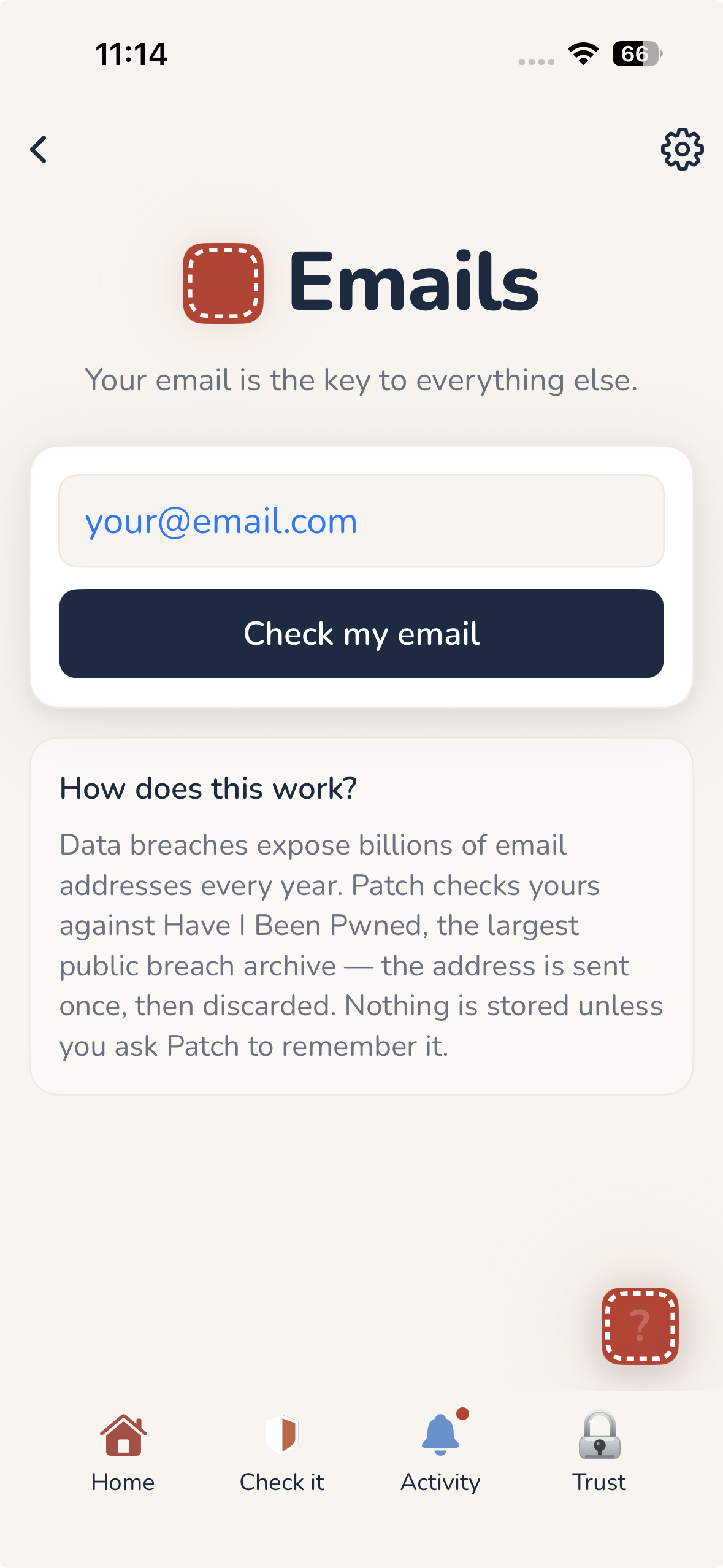 Patch on iPhone — emails
