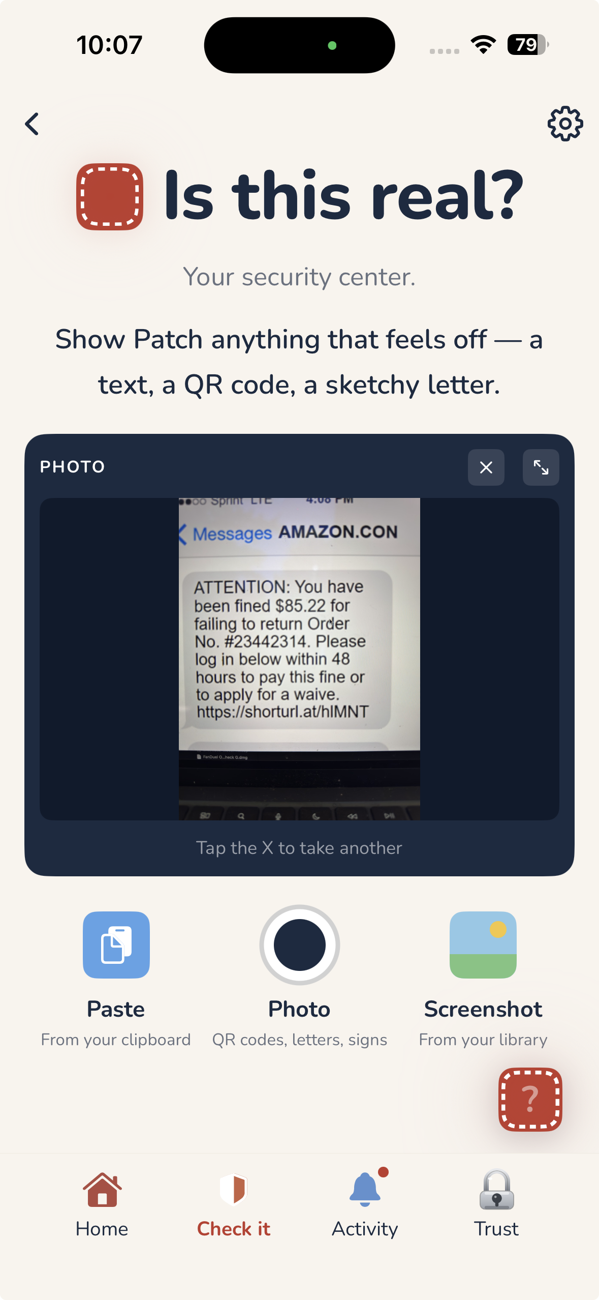 Patch on iPhone — is this real?